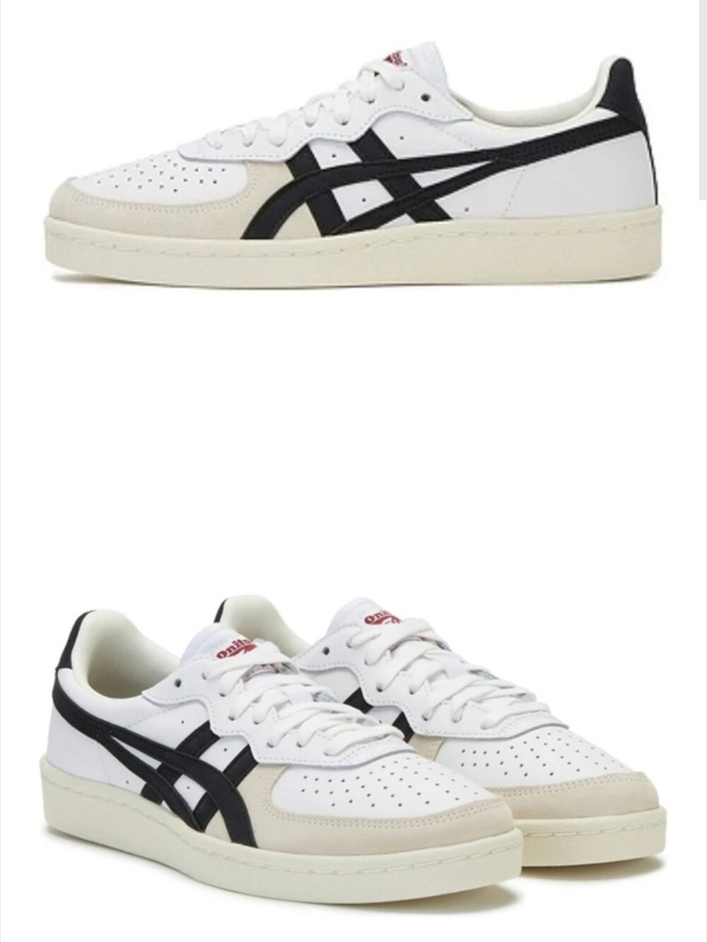 Onitsuka Tiger GSM sneakers white w black stripes Mens 4 1/5 Womens 6 37 EUR